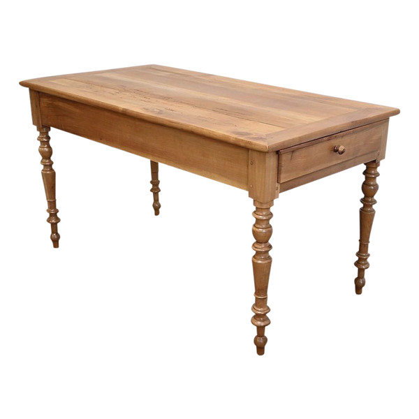 Rectangular table in Blond Cherry, Louis-Philippe style – 2nd part 19th century