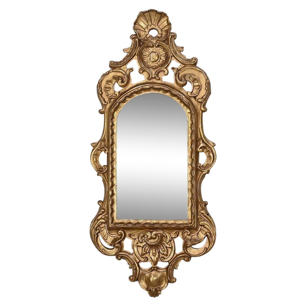 Miroir Louis XV en Bois Doré, Rocaille – 2ème partie XIXe