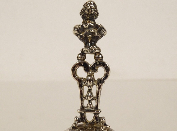 Table Bell Sterling Silver English Sheffield Landeck 1898 60.97gr