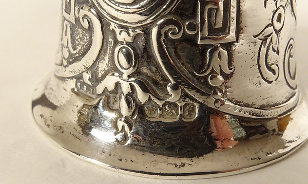 Table Bell Sterling Silver English Sheffield Landeck 1898 60.97gr