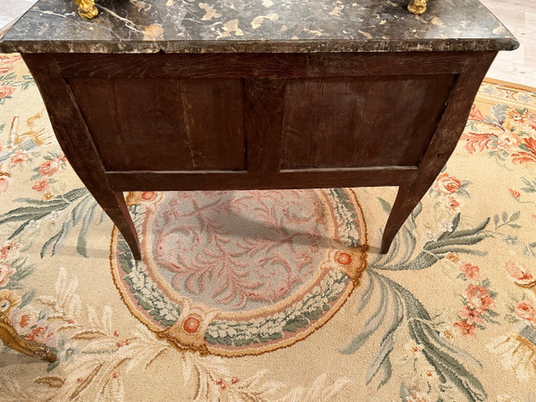 Commode Sauteuse En Marqueterie d'Epoque Louis XV Vers 1750