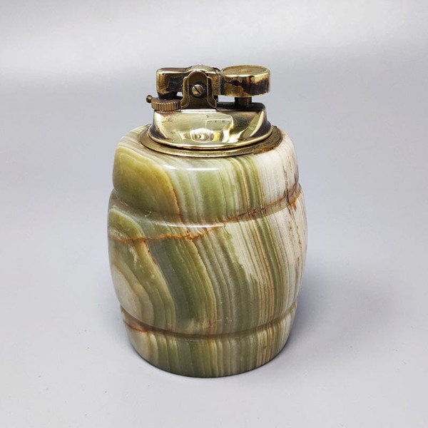 1960 Magnificent Onyx smoking set. Made in Italy