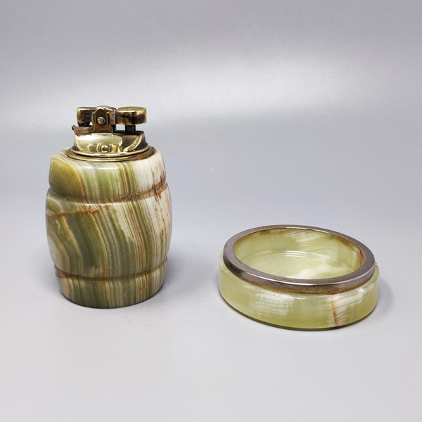 1960 Magnificent Onyx smoking set. Made in Italy
