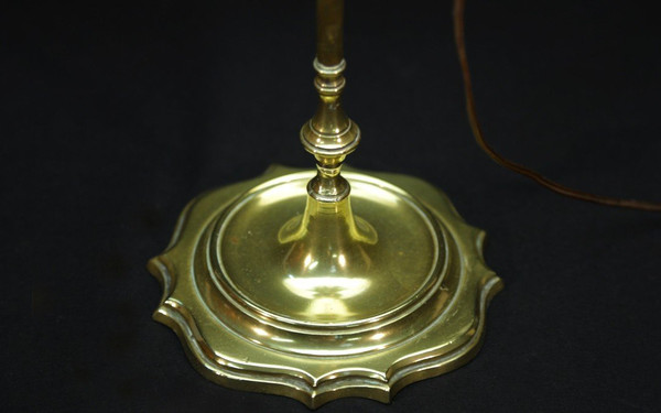 Lampada a olio, bronzo, elettrificata, XIX secolo