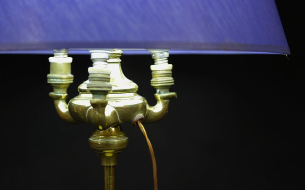 Lampada a olio, bronzo, elettrificata, XIX secolo