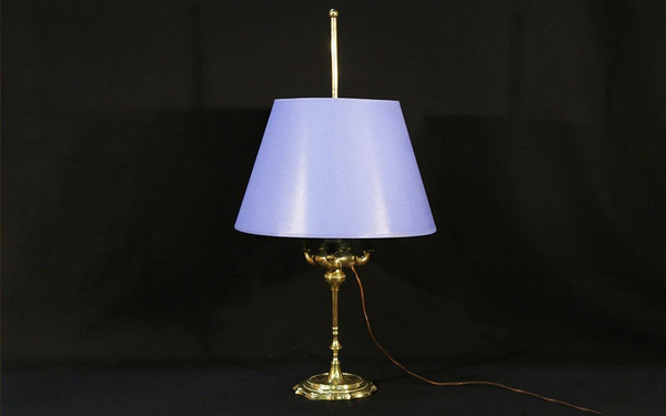 Lampada a olio, bronzo, elettrificata, XIX secolo