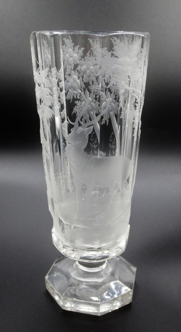 Verre en cristal de Bohème. XIXe siècle. 