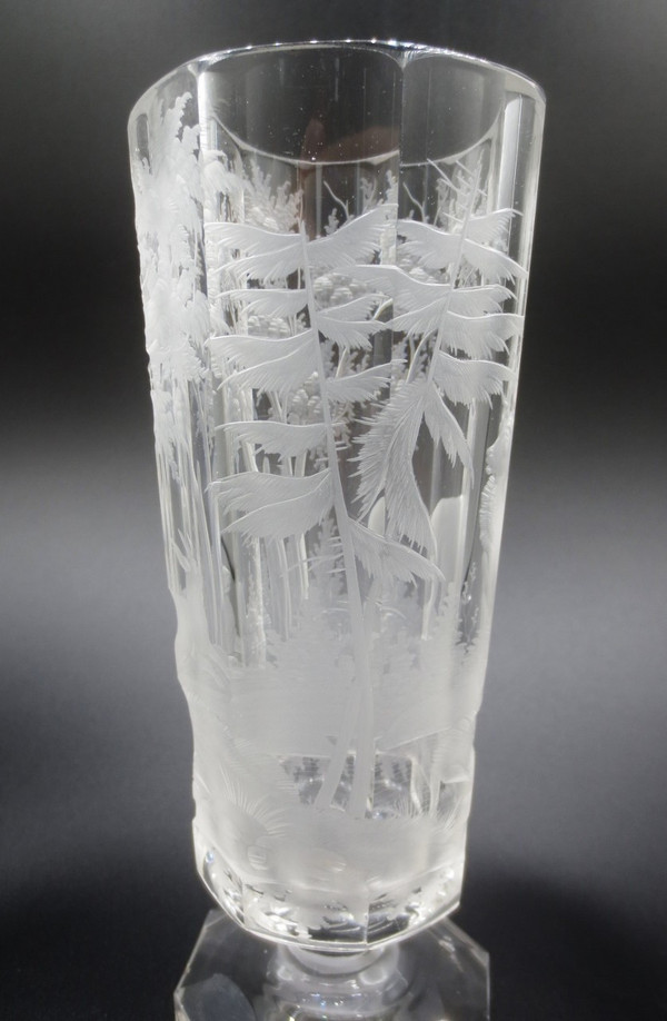 Verre en cristal de Bohème. XIXe siècle. 