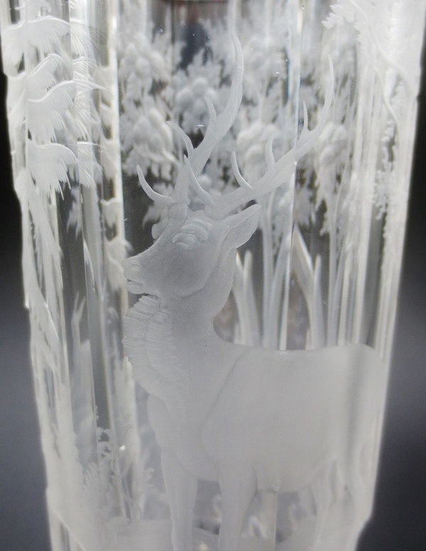Verre en cristal de Bohème. XIXe siècle. 