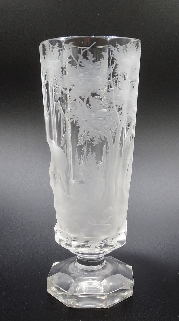 Verre en cristal de Bohème. XIXe siècle. 