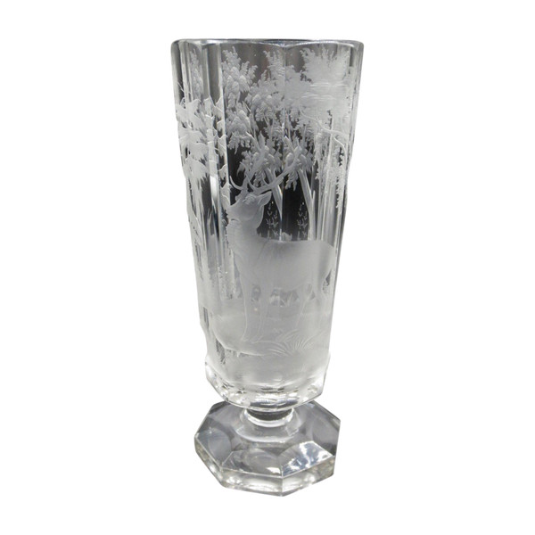 Verre en cristal de Bohème. XIXe siècle. 