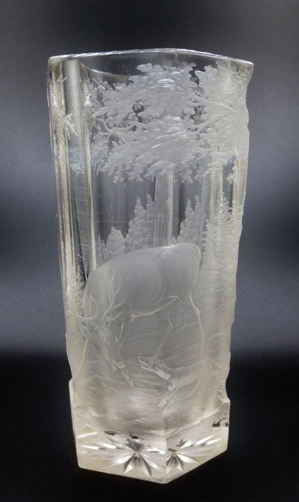 Gobelet en cristal de Bohème, XIXe siècle. 