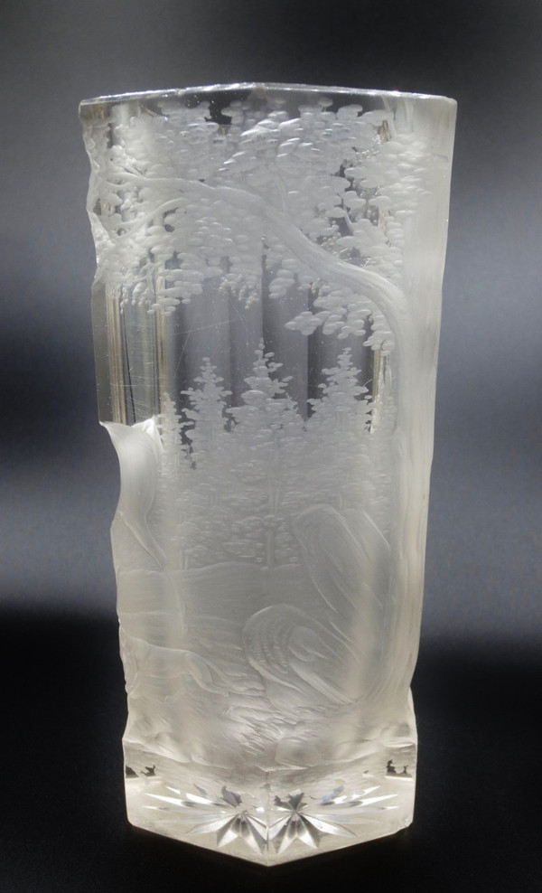 Gobelet en cristal de Bohème, XIXe siècle. 