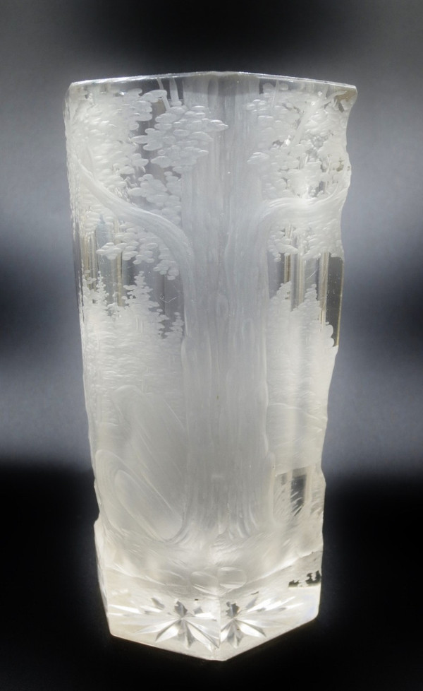 Gobelet en cristal de Bohème, XIXe siècle. 