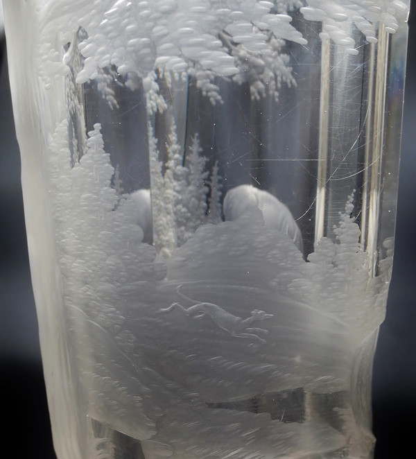Gobelet en cristal de Bohème, XIXe siècle. 