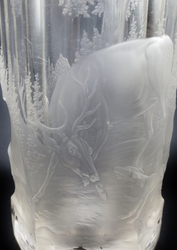 Gobelet en cristal de Bohème, XIXe siècle. 
