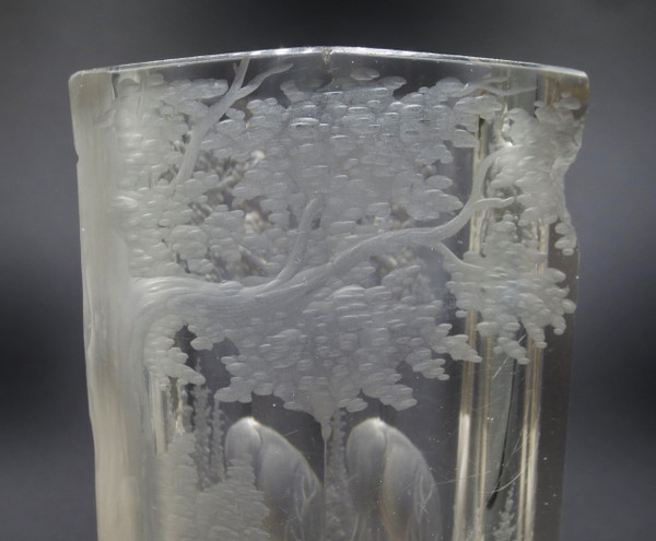 Gobelet en cristal de Bohème, XIXe siècle. 