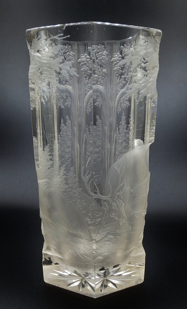 Gobelet en cristal de Bohème, XIXe siècle. 