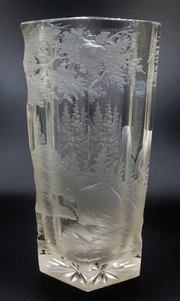 Gobelet en cristal de Bohème, XIXe siècle. 
