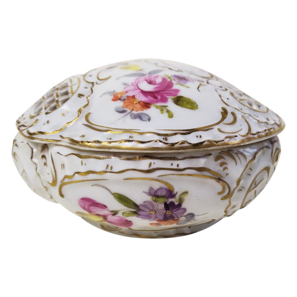 Boîte à Bijoux En Porcelaine Peinte Allemagne