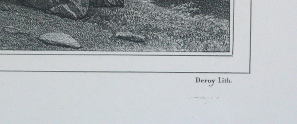Tempio Della Sibilla A Tivoli Antica Litografia Di Deroy Secondo Coignet