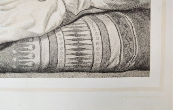 Stampa orientalista nuda della donna orientale del XIX Harem