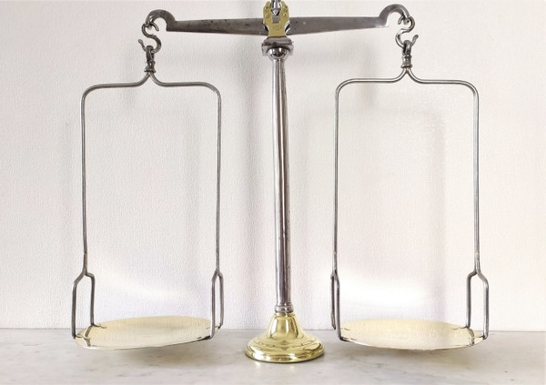 Old Justice Scales In Steel And Brass 19th