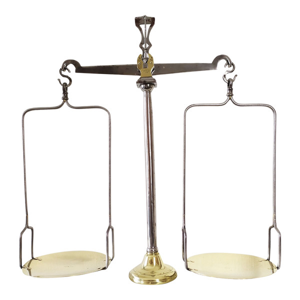 Old Justice Scales In Steel And Brass 19th