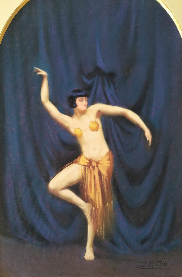  Ballerini di Revue pastello di J.Mutin Art Deco
