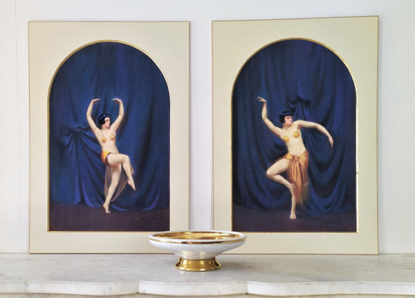  Ballerini di Revue pastello di J.Mutin Art Deco