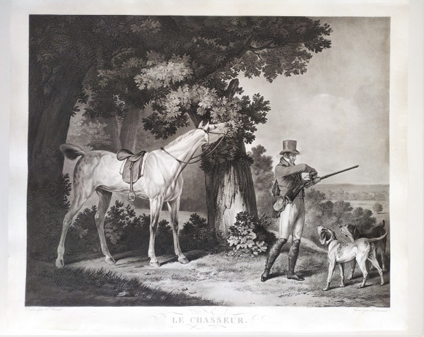 Hunting Engraving by Debucourt After Carle Vernet