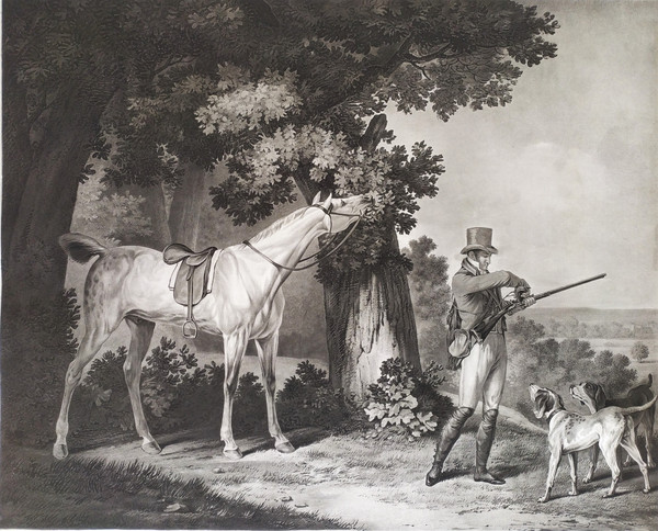 Hunting Engraving by Debucourt After Carle Vernet
