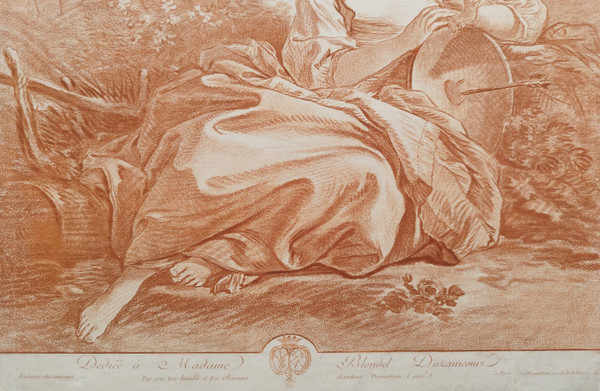 Engraving Pastoral Scene after François Boucher 18th