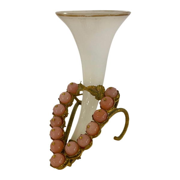 Small Bouquet Holder Vase In Opaline