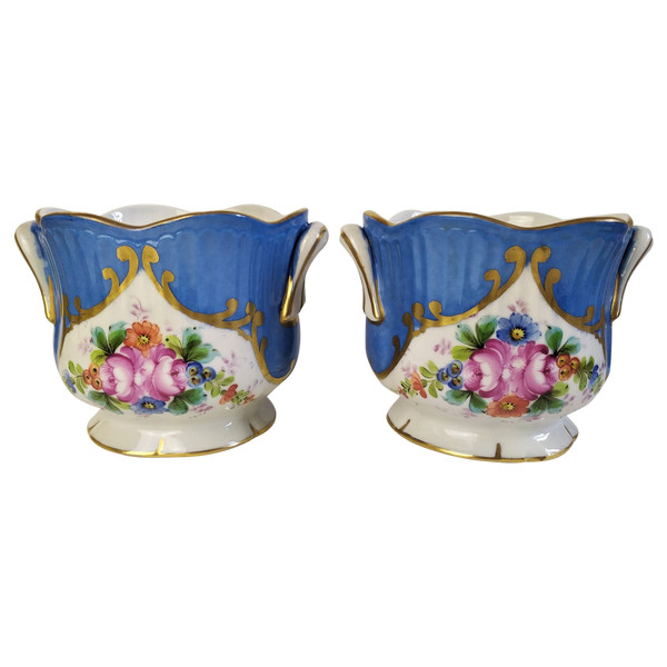 Pair Of Painted Porcelain Coolers From Samson