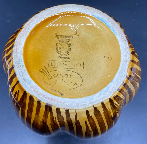 PAINTED SARREGUEMINES VASE