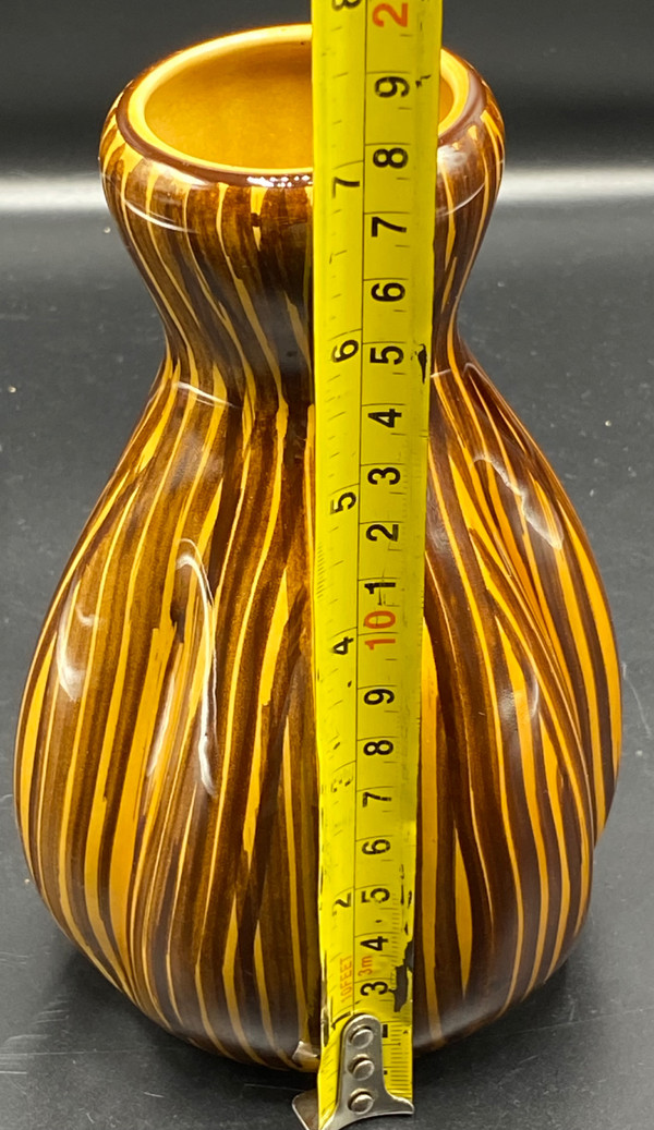 PAINTED SARREGUEMINES VASE
