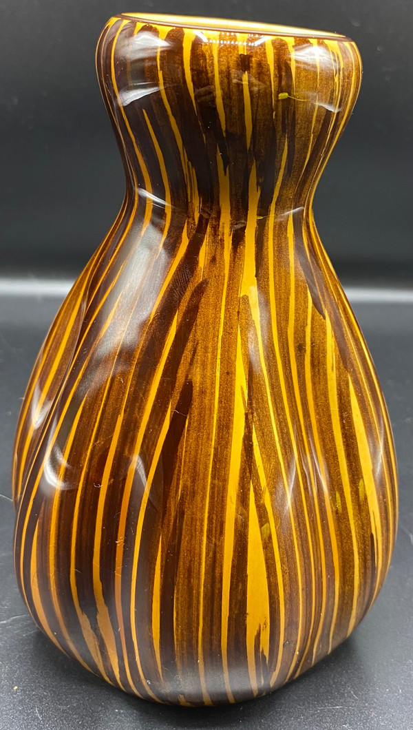 PAINTED SARREGUEMINES VASE