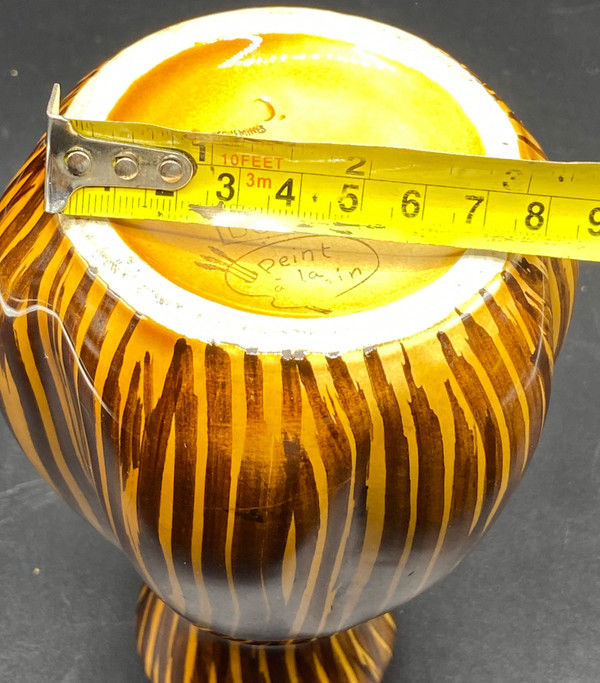 PAINTED SARREGUEMINES VASE