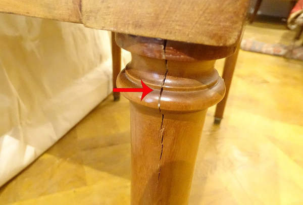 Table à La Tronchin Bureau d'Architecte Acajou Cuir Tiroir XIXème Siècle