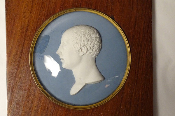 Ritratto Profilo Uomo Impero Sèvres Biscotto Romain-Vincent Jeuffroy XIX secolo