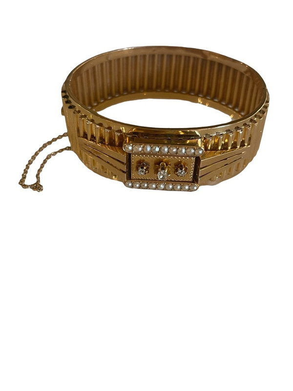 Napoleon III. Armband aus Gold, Perlen und Diamanten