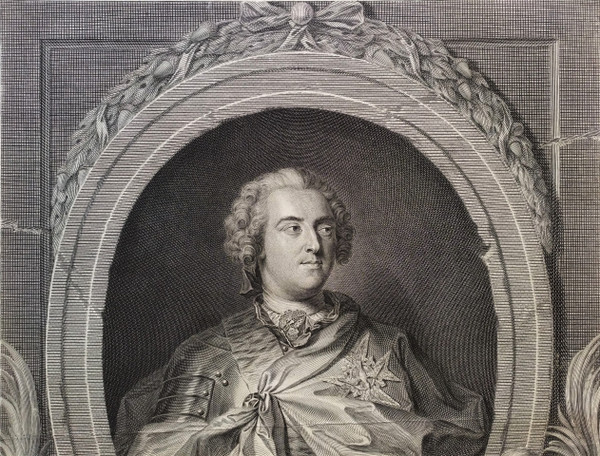  Louis XV Engraving Etching Old Print Portrait 18th C