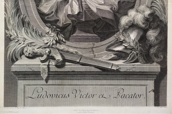  Louis XV Engraving Etching Old Print Portrait 18th C
