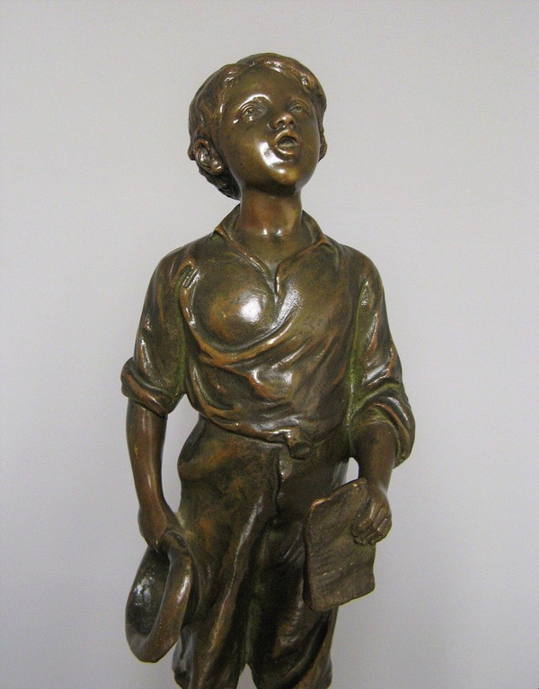 Scultura in bronzo Piccolo cantante firmato da Antoine Bofill.