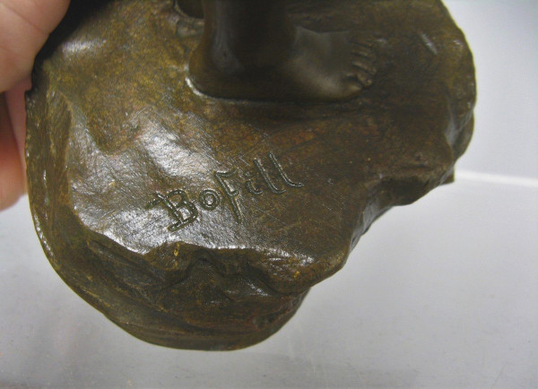 Scultura in bronzo Piccolo cantante firmato da Antoine Bofill.