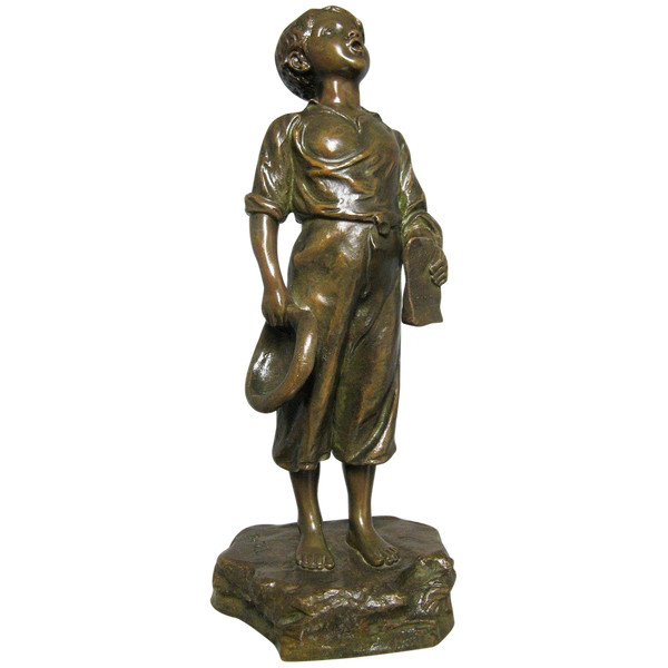 Scultura in bronzo Piccolo cantante firmato da Antoine Bofill.