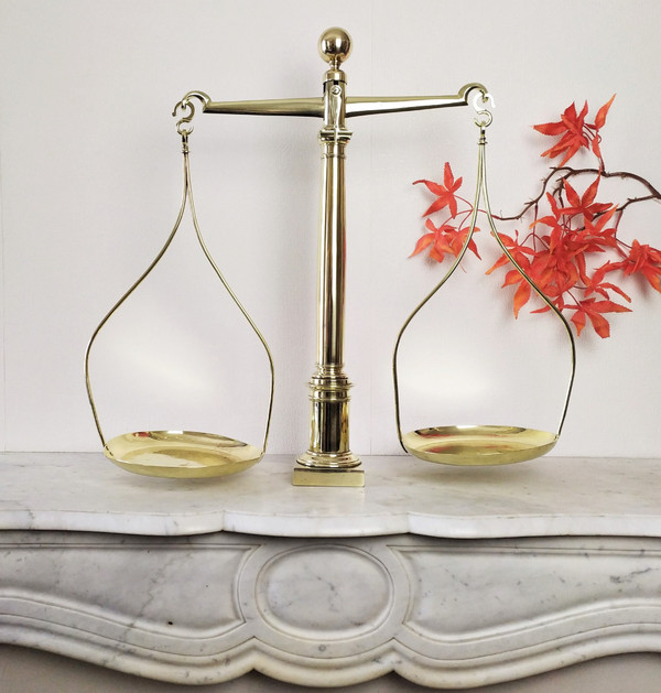 Balance En Laiton Et Bronze XIXème