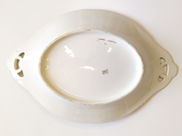 Plat En Porcelaine Peinte Mehun