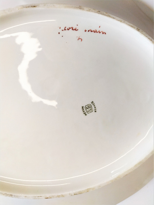 Plat En Porcelaine Peinte Mehun